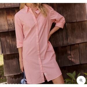 Southern Tide Peach Parfait Striped Poplin Dress Sz XS NWT